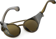 ÉÌƷͼƬ 4 | B09WN3J4YZ | FEISEDY Retro Round Steampunk Sunglasses Women Men Leatherwear B2532