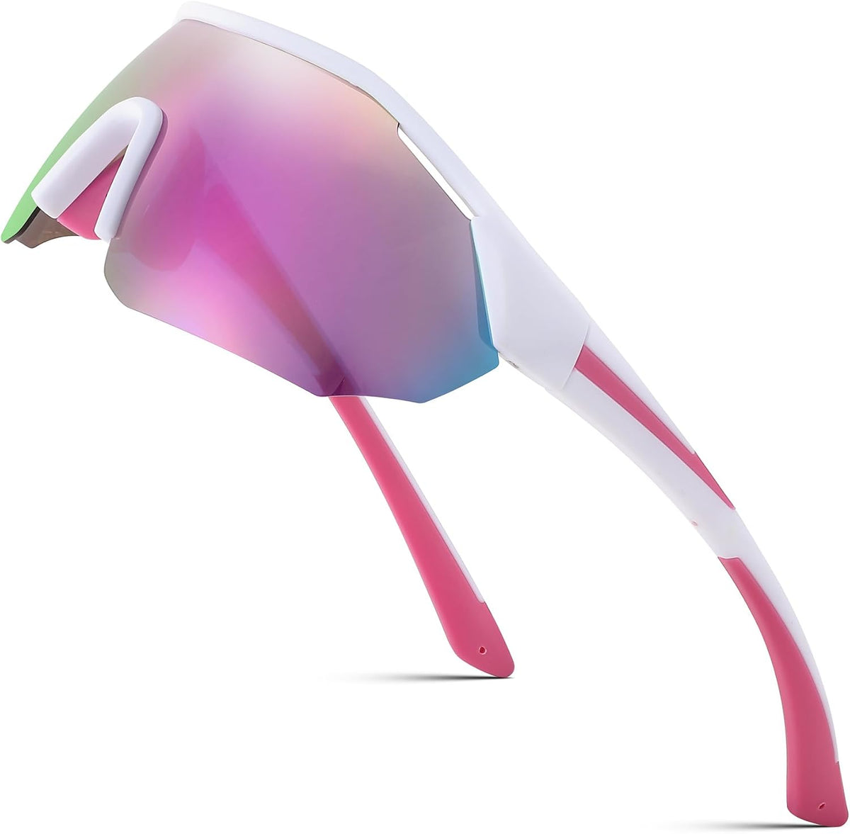 003 - White Pink / 70 Millimeters | B0CNCTYGW1 | FEISEDY Polarized Sunglasses Baseball Lightweight Frame Men Women Sports Cycling Sun Glasses for MTB UV400 Protection B0056