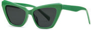 Green / 54 Millimeters | B0CYZG81R8 | FEISEDY Retro Cat Eye Sunglasses for Women UV400 Protection Small Vintage Chic Shades B0132