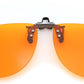 Orange/Square / 58*49Millimeters Millimeters | B0FZKQ2VSM | FEISEDY Clip on Rimless One Piece Blue Light Glasses for Woman Men B0360