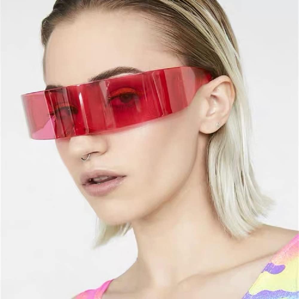商品图片 37 | B08THY8CBQ | FEISEDY 80s Futuristic Cyclops Cyber Visor Sunglasses Men Women Punk Style Cosplay B2740