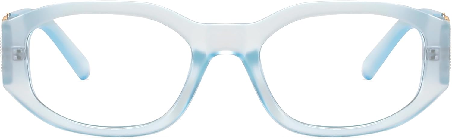 商品图片 23 | B0G34Q5S98 | FEISEDY Retro Trendy Narrow Blue Light Glasses for Women Men B0316 | Vintage 90s Small Square Eyeglasses,Blue Light Blocking
