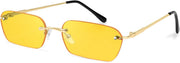 ÉÌƷͼƬ 34 | B0CY2Q4VW1 | FEISEDY Rimless Sunglasses Y2K Retro Small Narrow Rectangle Shades B2643