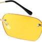 商品图片 34 | B0CY2Q4VW1 | FEISEDY Rimless Sunglasses Y2K Retro Small Narrow Rectangle Shades B2643