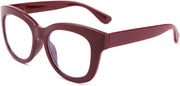 FEISEDY Retro Reading Glasses Thick Square Big Frame Blue Light Blocking Lens Anti Glare Digital Eyestrain B2534
