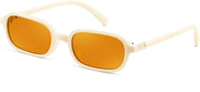 White+orange / 53 Millimeters | B0F1947HQW | FEISEDY Retro Rectangular Sunglasses for Women Men 90s Small Vintage Fashion Square Sunnies B0282