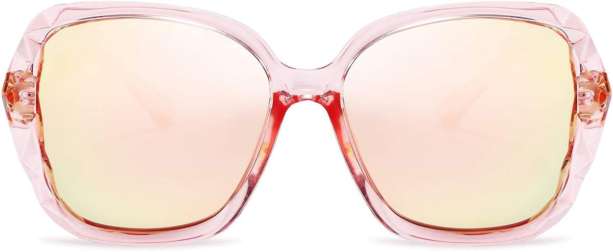 商品图片 85 | B079GT4RXH | FEISEDY Polarized Women Square Sunglasses Sparkling Composite Shiny Frame B2289
