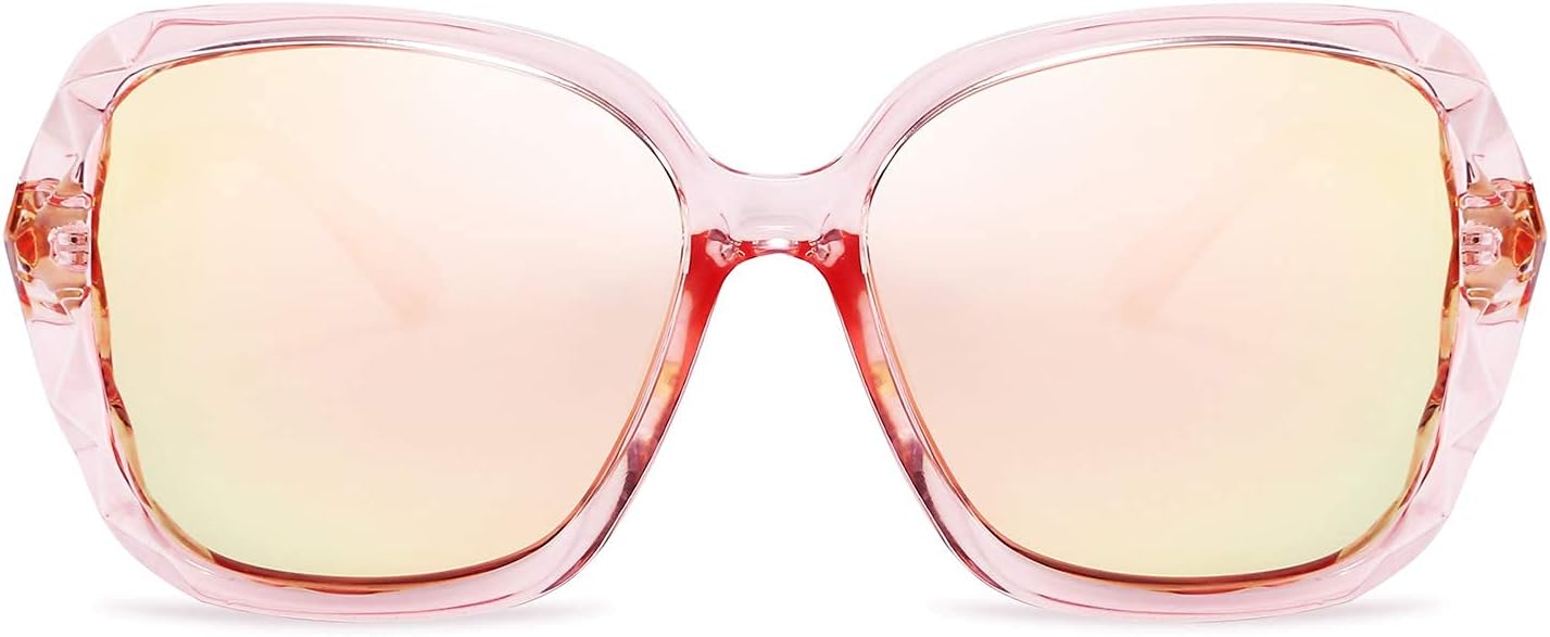 商品图片 85 | B079GT4RXH | FEISEDY Polarized Women Square Sunglasses Sparkling Composite Shiny Frame B2289