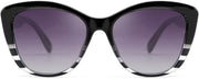 Black Grey Clear / 56 Millimeters | B07MH1R476 | FEISEDY Polarized Vintage Sunglasses American Womens Square Jackie O Cat Eye Sunglasses B2451