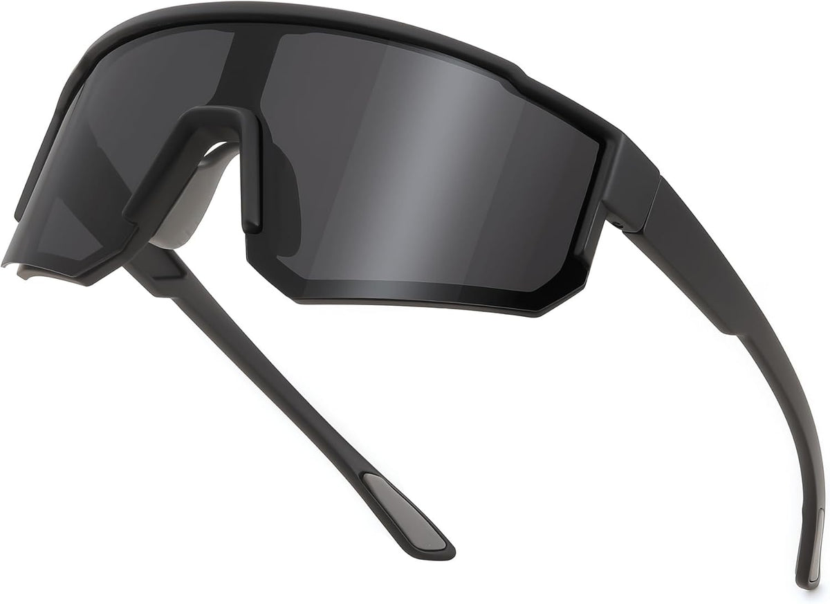Black Frame Grey Lens / Medium | B0D95X8PLN | FEISEDY Kids Sunglasses Youth Baseball Polarized Sunglasses Sports Lightweight TR90 Frame Boys Girls Cycling B0213
