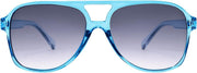Clear Blue / 60 Millimeters | B092MD2TQ8 | FEISEDY Vintage Retro 70s Plastic Aviator Sunglasses Women Men Classic Large Squared Frame B2751