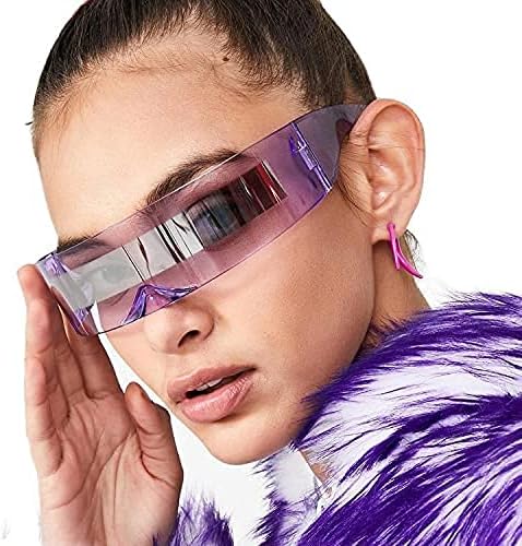 商品图片 51 | B08THY8CBQ | FEISEDY 80s Futuristic Cyclops Cyber Visor Sunglasses Men Women Punk Style Cosplay B2740