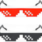 商品图片 13 | B09SCSCKL3 | FEISEDY 2PACK Thug Life Sunglasses Funny Pixelated Mosaic Gamer Glasses Party Disco Cool B2876-F2