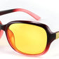 Red Wine / 60 Millimeters | B09NQVRYBF | FEISEDY Classic Womens Night Glasses Driving Anti Glare Wrap Around Yellow Sunglasses B2548