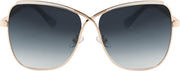 Golden Frame & Gradual Grey Lens / 58 Millimeters | B08SJ1XMMV | FEISEDY Womens Cute Sunglasses Oversized Butterfly X Shape Design Cateye Lady Sunglasses B2738