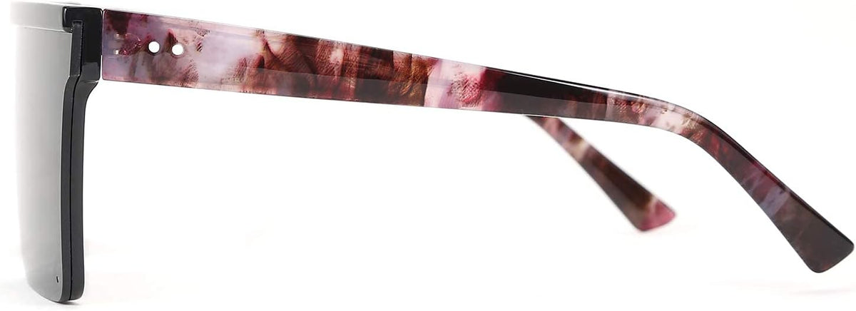 ÉÌƷͼƬ 23 | B09H6XXSDN | FEISEDY Oversized Sunglasses Mens Womens Flat Top Square Trendy Visor Shades UV400 B2470