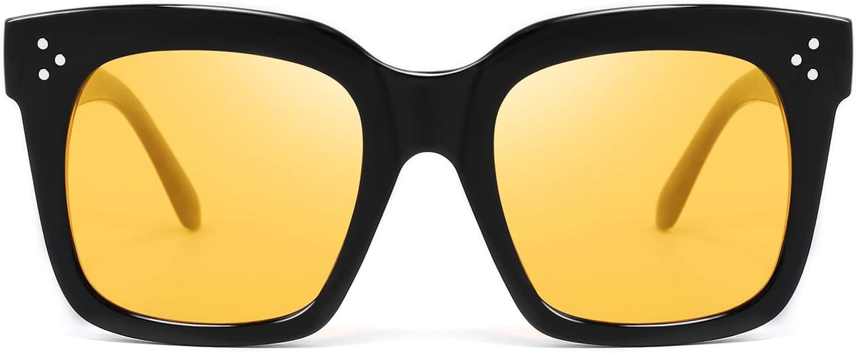 Yellow Night Vision Lenses / 51 Millimeters | B09G6TD5PJ | FEISEDY Vintage Butterfly Sunglasses Designer Luxury Sun Glasses B2486