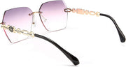 ÉÌƷͼƬ 28 | B083VRLS2Q | FEISEDY Classic Rimless Sunglasses Women Metal Frame Diamond Cutting Lens Sun Glasses B2567