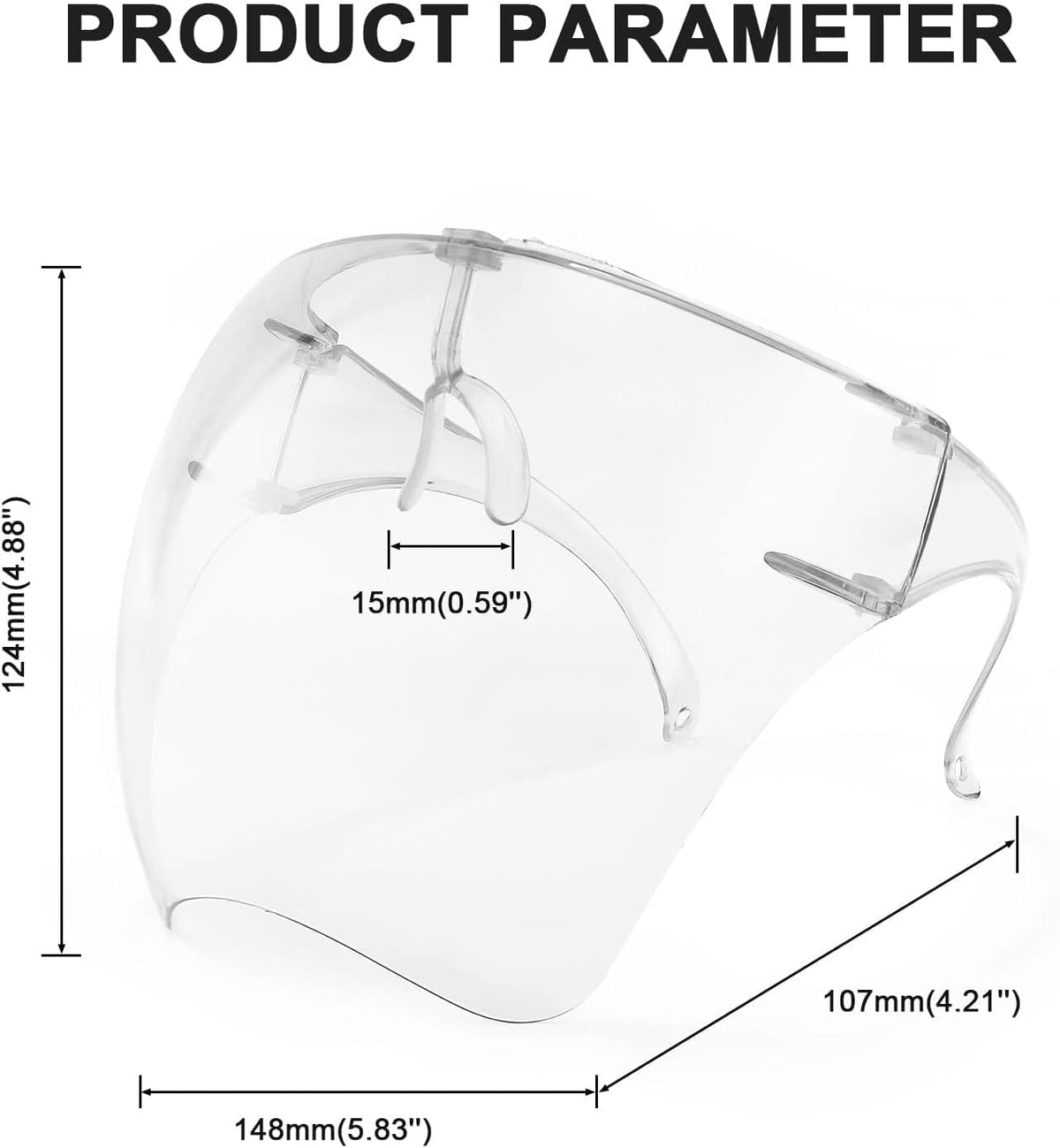 商品图片 6 | B09JVKPWMN | FEISEDY Kids Full Cover Face Visor Shield Sunglasses Protective B2829