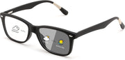 Matte Black / 53 Millimeters | B0GKNCMTFX | FEISEDY Blue Light Blocking Photochromic Glasses UV400 Protection B1264