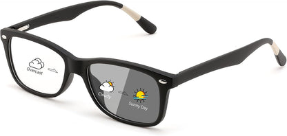 Matte Black / 53 Millimeters | B0GKNCMTFX | FEISEDY Blue Light Blocking Photochromic Glasses UV400 Protection B1264