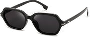 Black Frame Grey Lens / 53 Millimeters | B0HJYGFBMH | FEISEDY Classic Square Sunglasses for Women Men, Retro Trendy Shades B0493
