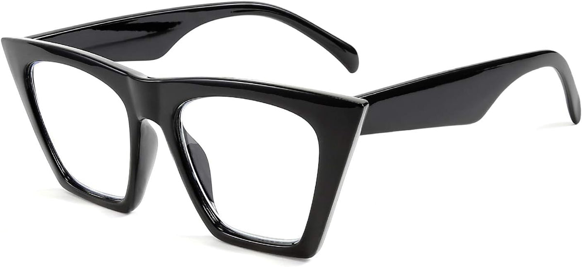 Black / 1.0 x | B08B8DGXX8 | FEISEDY Square Cat Eye Reading Glasses Blue Light Blocking Women Fashion Cateye Reader Anti Glare Digital Eyestrain B2604