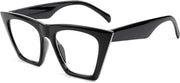 FEISEDY Square Cat Eye Reading Glasses Blue Light Blocking Women Fashion Cateye Reader Anti Glare Digital Eyestrain B2604