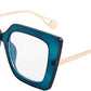 Blue / 62 Millimeters | B08DF3JQFH | FEISEDY Oversized Square Blue Light Blocking Glasses Eye Strain Glare Pearl Inlay Arm Cat Eye Fashion Eyewear B2639