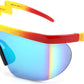C01 Rainbow / 56 Millimeters | B087DXKXY7 | FEISEDY Oversized Mirror Shield Sport 80s Sunglasses Ski Goggles Flat Top One Piece Futuristic Visor Women Men B2522