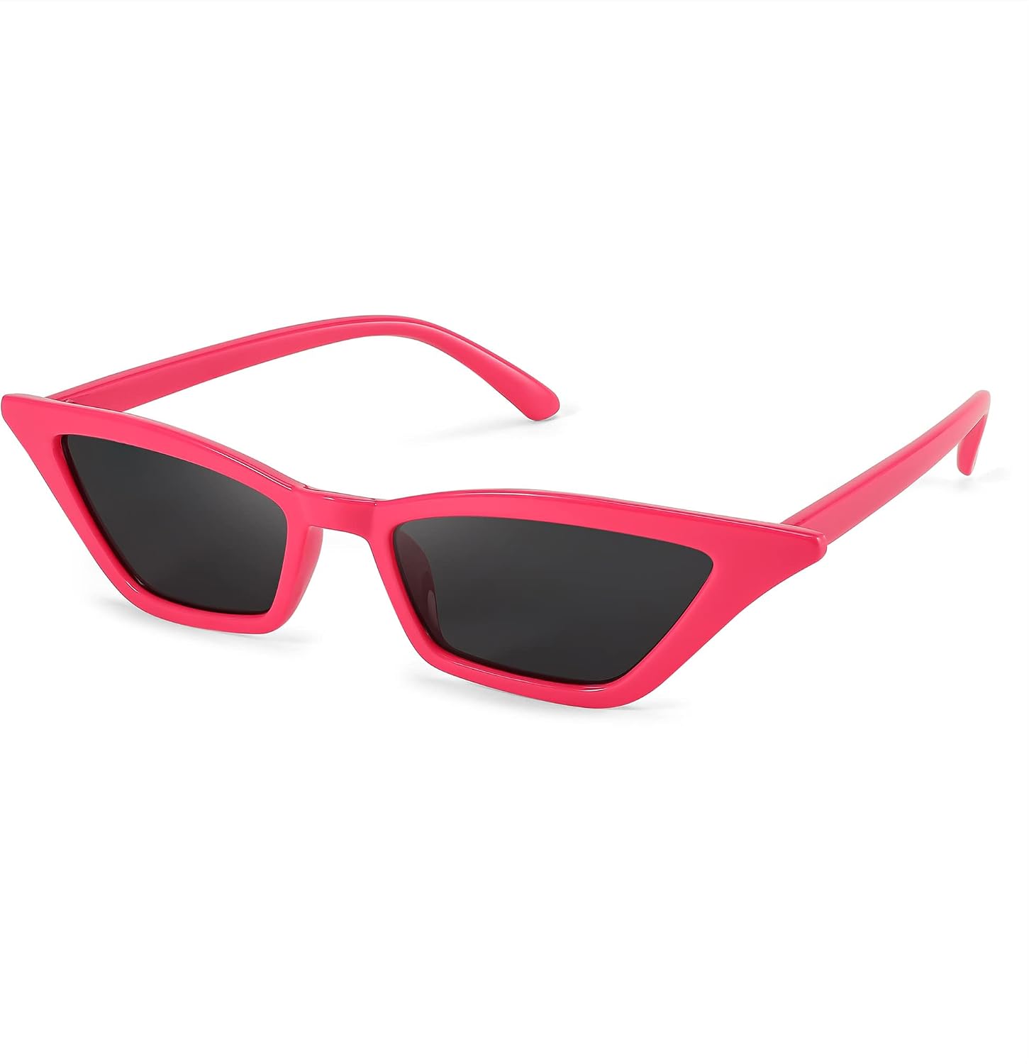 Rose Red / Grey Lens / 53 Millimeters | B0BR5M2HKH | FEISEDY Small Cat Eye Sunglasses Vintage Square Shade Women Eyewear B2291