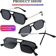 ÉÌƷͼƬ 4 | B0925V3NP4 | FEISEDY Vintage Square 70s Flat Aviator Sunglasses Women Men Metal Design Shades B2752