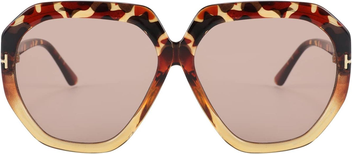 ÉÌƷͼƬ 2 | B09PDQ581T | FEISEDY Oversized Square Sunglasses Women Trendy Large Frame UV 400 Protection Shades B2859