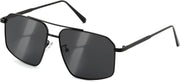 Black Framed and Black Gray Lens / 58 Millimeters | B0DY3NWMP7 | FEISEDY Vintage Polarized Aviator Sunglasses Men Women Classic American Gradient Lens UV400 Protection B0273