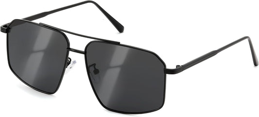 Black Framed and Black Gray Lens / 58 Millimeters | B0DY3NWMP7 | FEISEDY Vintage Polarized Aviator Sunglasses Men Women Classic American Gradient Lens UV400 Protection B0273