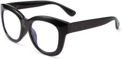 Black / 1.75 x | B082SVGW4V | FEISEDY Retro Reading Glasses Thick Square Big Frame Blue Light Blocking Lens Anti Glare Digital Eyestrain B2534