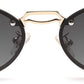 003black/Grey / 55 Millimeters | B0DGPR1NZH | FEISEDY Retro Oval Sunglasses for Women Men Trendy Sun Glasses Classic Metal Shades UV400 Protection B0245