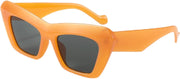 Orange / 61 Millimeters | B09TFF6PRM | FEISEDY Retro Square Cat Eye Sunglasses Jelly Colored Women Men 90s B2902