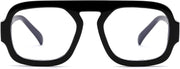 Black / 54 Millimeters | B0F26B3L2C | FEISEDY Fashion Aviator Blue Light Blocking Glasses for Woman Men B0285