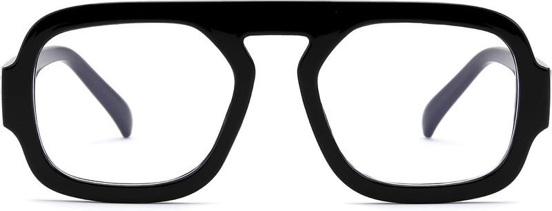 Black / 54 Millimeters | B0F26B3L2C | FEISEDY Fashion Aviator Blue Light Blocking Glasses for Woman Men B0285