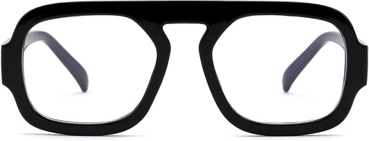 Black / 54 Millimeters | B0F26B3L2C | FEISEDY Fashion Aviator Blue Light Blocking Glasses for Woman Men B0285