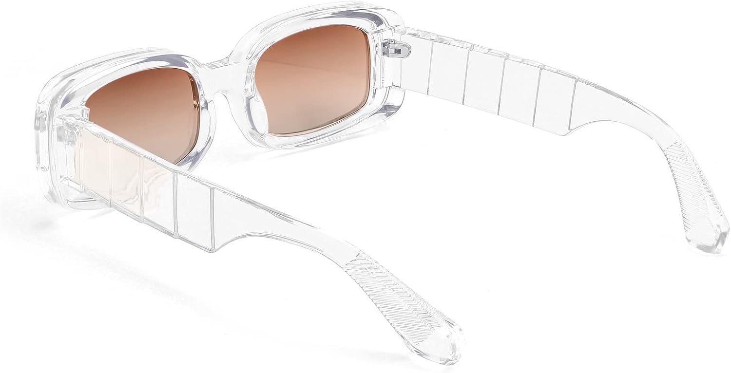 商品图片 9 | B0B12FXZW5 | FEISEDY Rectangle Sunglasses for Women Men Retro Y2k 90s Thick Frame Chunky Square Sunglasses UV400 Protection B2307
