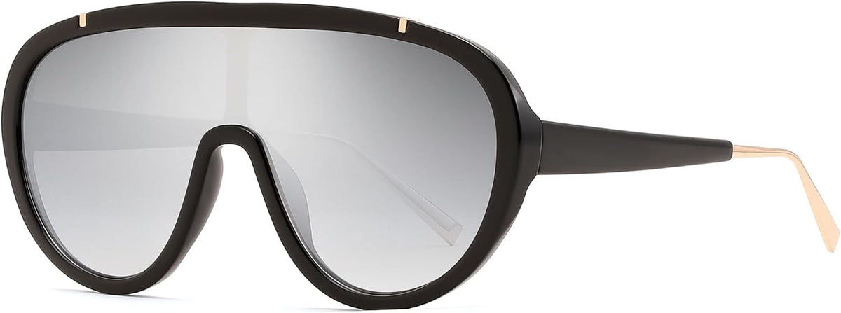 Gradient Purple Mirrored / 65 Millimeters | B085Q76L4C | FEISEDY Retro Oversized Sunglasses Women Men One Piece Frame B2580