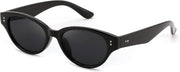 Gloss Black / 54 Millimeters | B0GVNWG4LZ | FEISEDY Retro Oval Cat Eye Sunglasses for Women UV400 Protection B0419