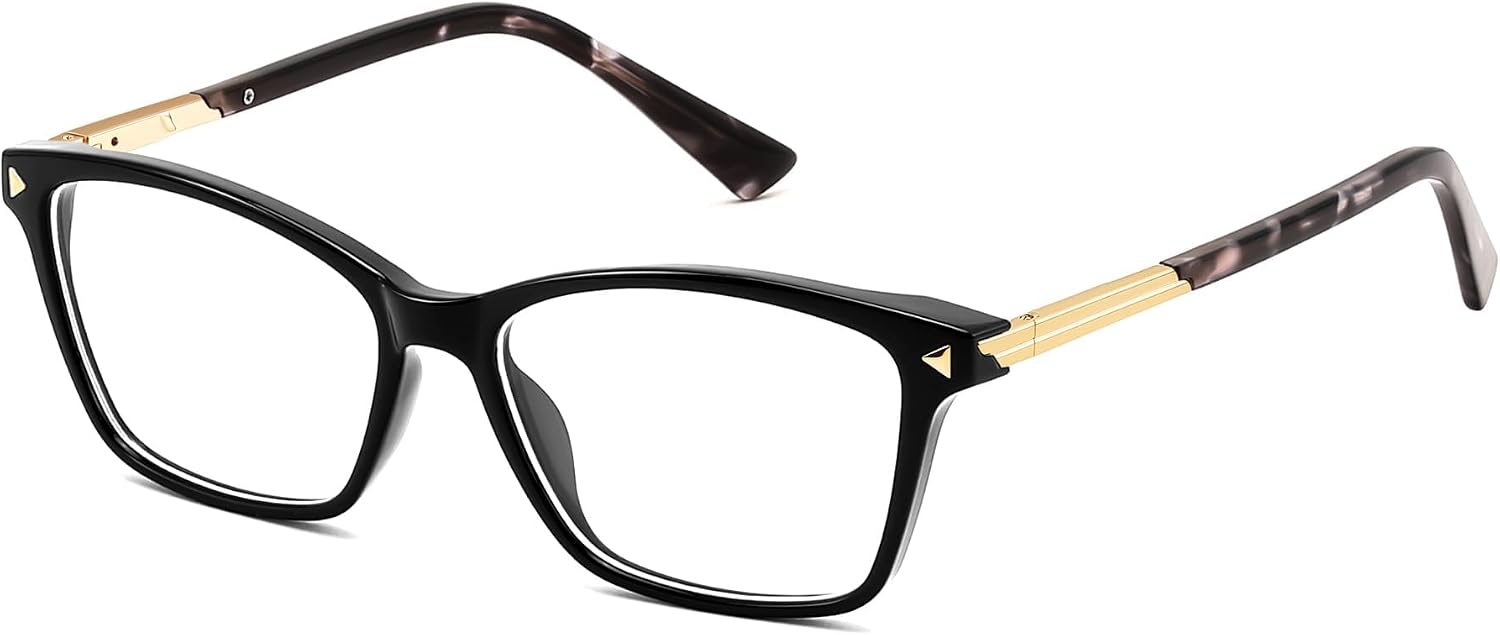 Black / 54 Millimeters | B0FZT9P6M1 | FEISEDY Blue Light Glasses for Women Men TR90 Computer Phone Gaming B0370 | Blue Light Blocking Glasses, Anti Eyestrain and Glare, Soft Comfortable Fit with Spring Hinges