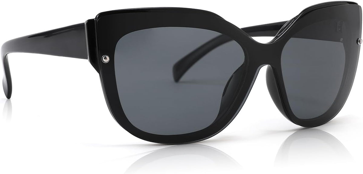 ÉÌƷͼƬ 11 | B09LTWN7GK | FEISEDY Cat Eye Sunglasses Polarized for Women Men£¬Rimless Mirrored Sunglasses, Oversized, Trendy Retro Sun Glasses B2796
