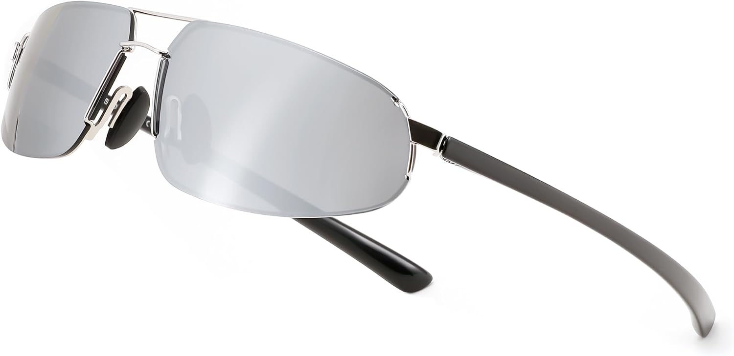 商品图片 14 | B0D22TVRVN | FEISEDY Vintage Sunglasses Men Polarized, Aviator Metal Frame Lightweight, Driving Fishing Running B0057