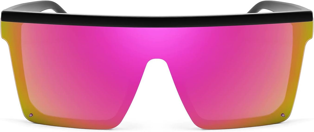 ÉÌƷͼƬ 8 | B09H6XXSDN | FEISEDY Oversized Sunglasses Mens Womens Flat Top Square Trendy Visor Shades UV400 B2470