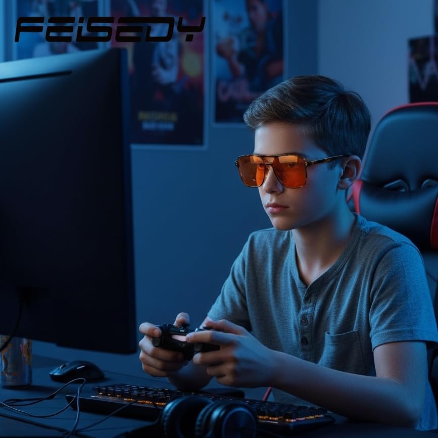 ÉÌƷͼƬ 38 | B0GCVQFPW9 | FEISEDY Blue Light Glasses for Computer Gaming Anti Eyestrain Glasses G2835