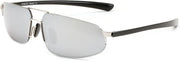Polarized Silver Lenses Silver Frame 06 / 60 Millimeters | B0D22S1RP9 | FEISEDY Vintage Sunglasses Men Polarized, Aviator Metal Frame Lightweight, Driving Fishing Running B0057